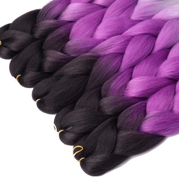 5 packs of PURPLE ombré braiding hair *NWT* main image 7